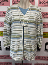 Load image into Gallery viewer, Northern Reflections Striped Cotton Cardi (Size M)

