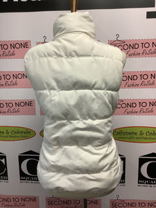 Old Navy White Puffer Vest (Size L)