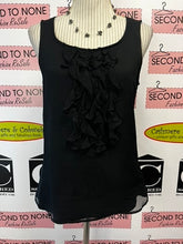 Load image into Gallery viewer, Black Ruffled Tank Top (Size S)
