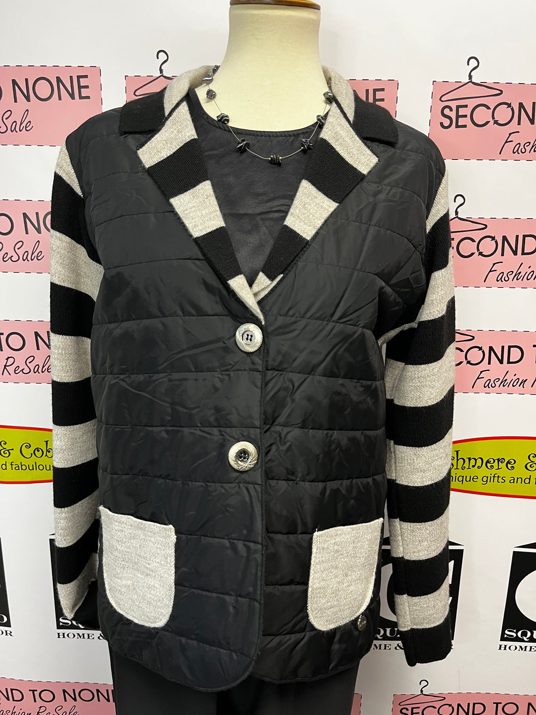 Striped Sweater Jacket (Size M)