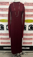 Load image into Gallery viewer, Burgundy Sparkly Cape Sleeve Dress (Size XXL)
