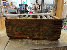 Cargar imagen en el visor de la galería, Wooden &quot;Coke&quot; Crate with Full Set of Bottles
