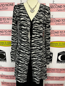 Zebra Print Cardigan (Size M)