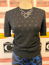 Cargar imagen en el visor de la galería, Karl Lagerfeld Black Burnout Dot Top (Size S)
