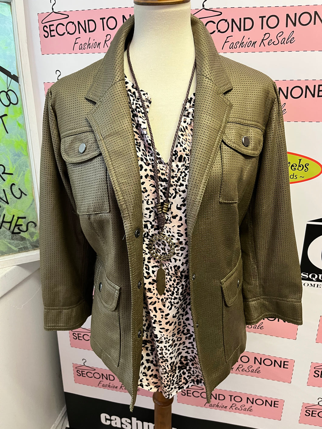 TanJay Olive Jacket (Size 12)