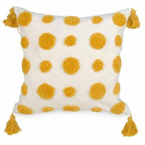 Tufted Yellow Dot Pillow (Only 1 Left!)