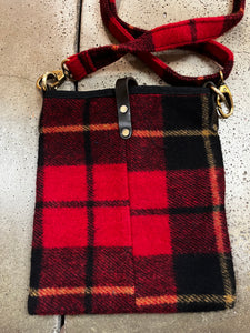 Wool Plaid Crossbody Bag (2 Tartan Colors)