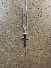 Cargar imagen en el visor de la galería, Sterling Silver Cross Pendant Necklace
