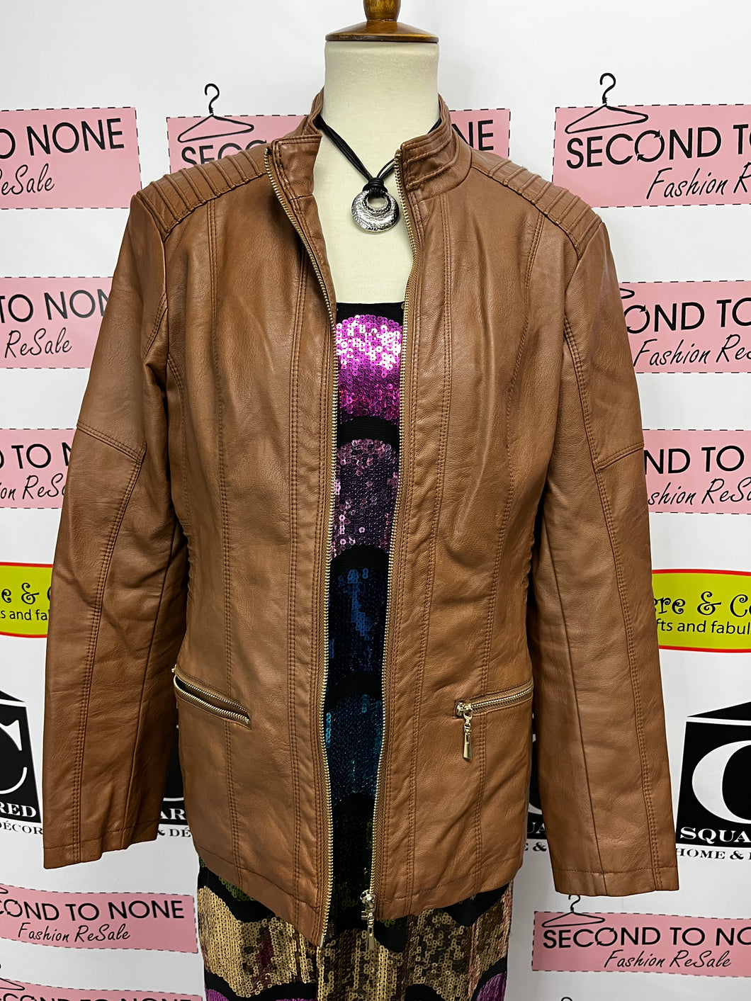 Cleo Faux Leather Jacket (Size M)