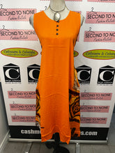 Load image into Gallery viewer, Orange Abstract Summer Dress
