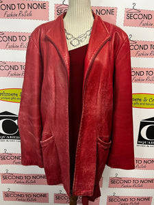 Danier Distressed Leather Jacket (Size 4XL)
