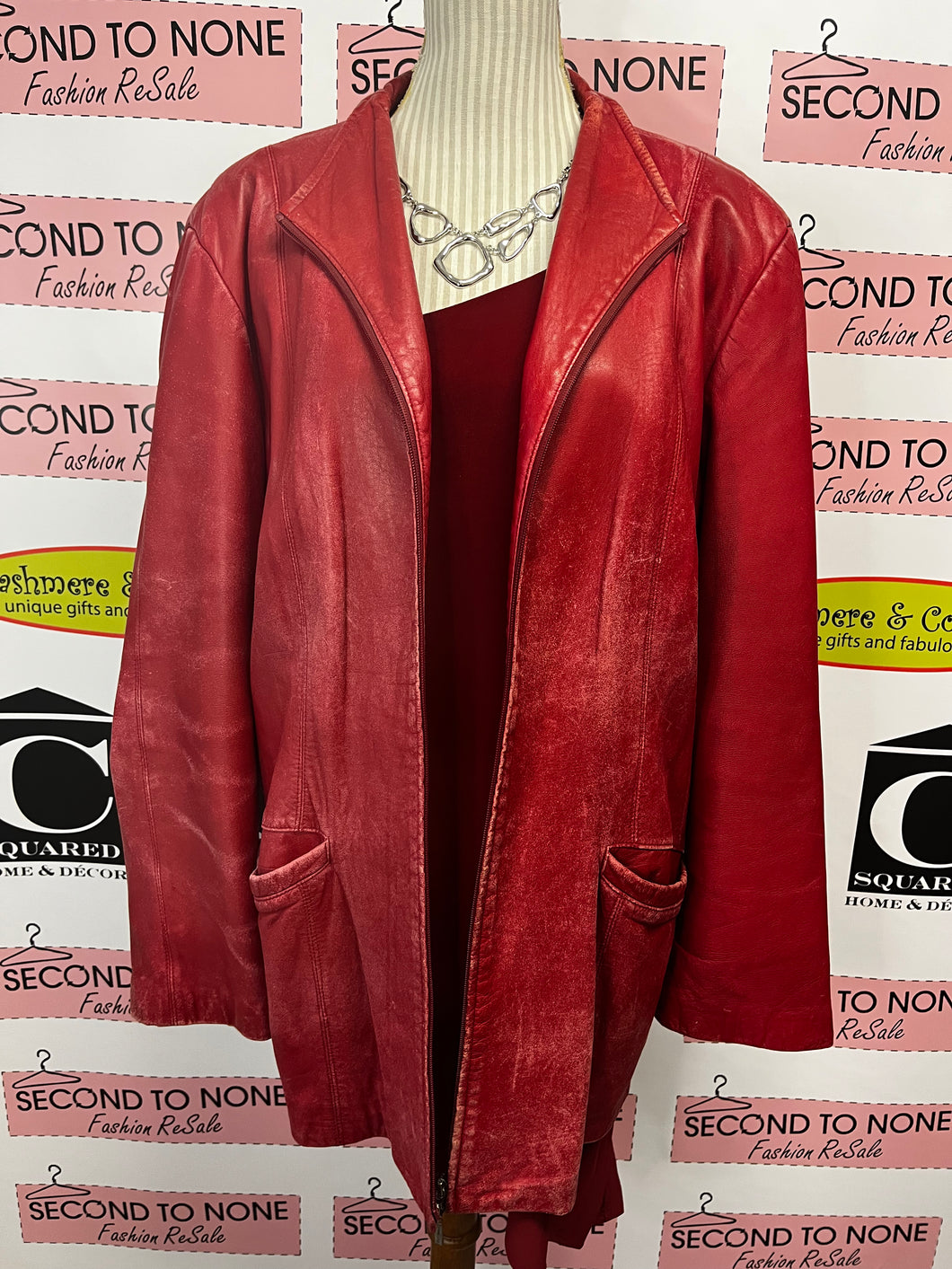Danier Distressed Leather Jacket (Size 4XL)