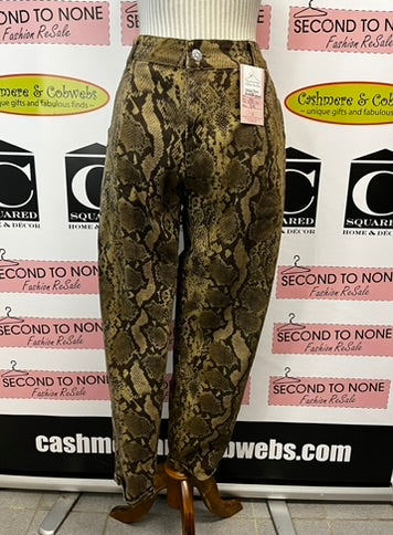 Snake Skin Printed Jeans (Size M/L)