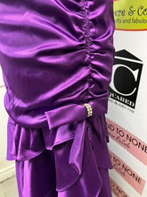 Load image into Gallery viewer, Elegant Purple Ruffle Halter Dress (Size 11)
