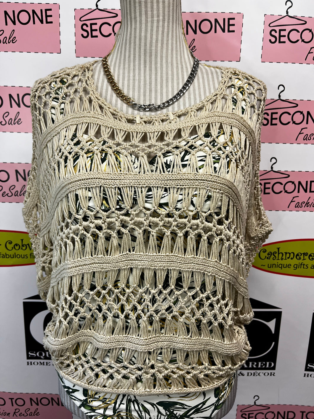 Beige Crochet Top (Size M/L)