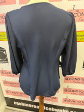 Cargar imagen en el visor de la galería, Navy Formal Blouse (Size M)
