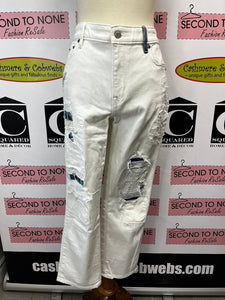 Ralph Lauren White Distressed Jeans (Size 10)