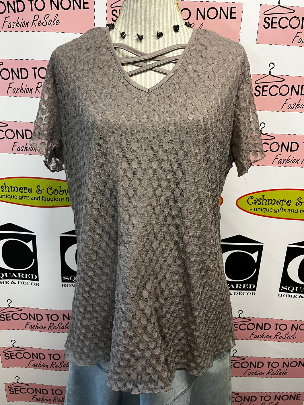 Shannon Ford Lavender Lace Top (Size 1XL)