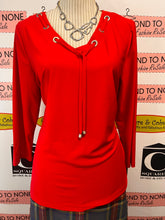 Load image into Gallery viewer, Classic Editions Red Tie Top (Size L)

