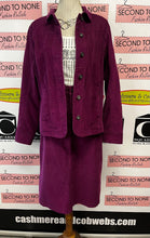Load image into Gallery viewer, Deep Purple Corduroy Jacket &amp; Skirt Set (Size M)

