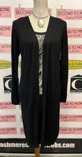 Cargar imagen en el visor de la galería, Black Ribbed Duster Cardigan (Size S/M)
