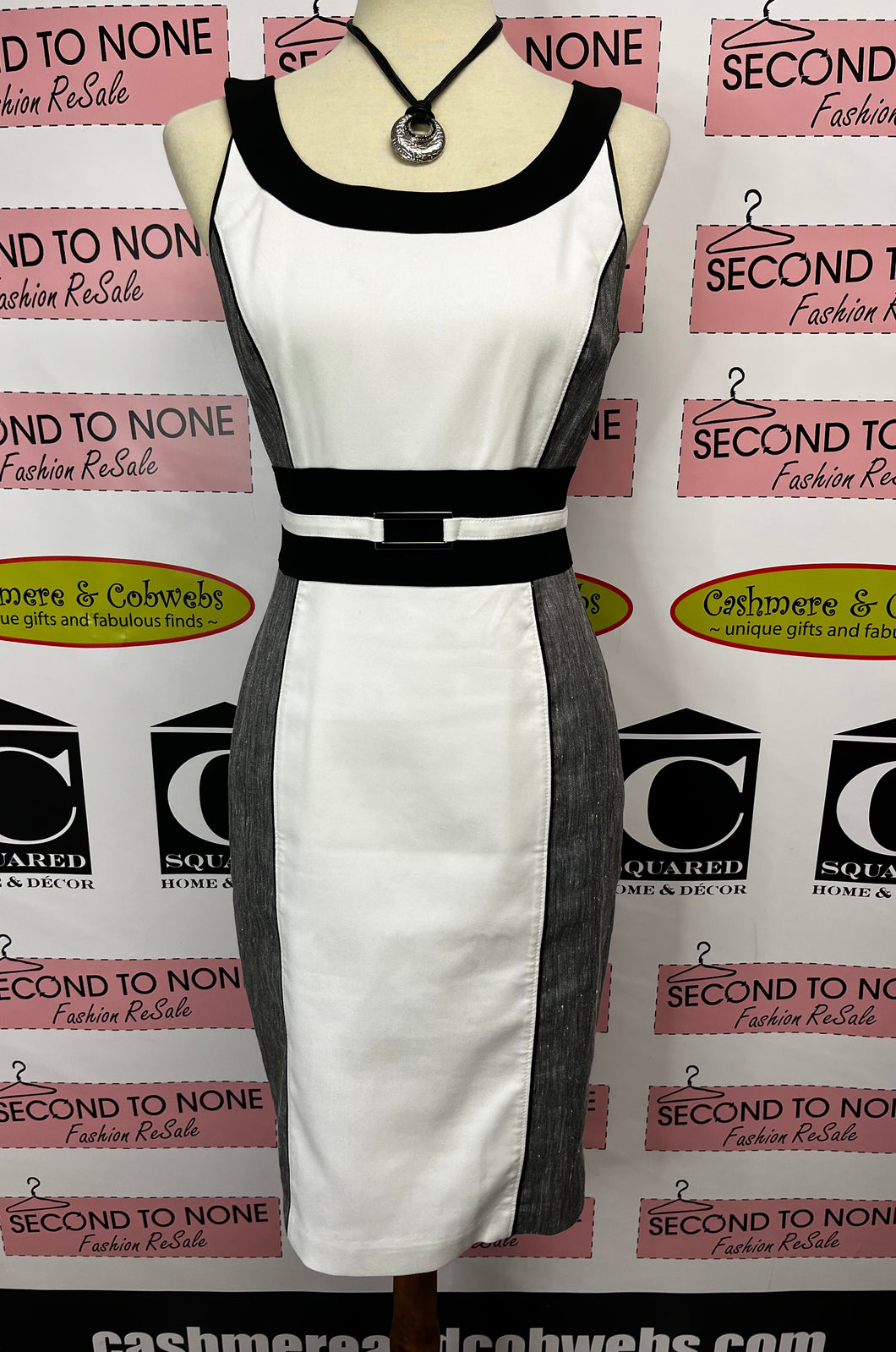 White House | Black Market Colourblock Dress (Size 8)