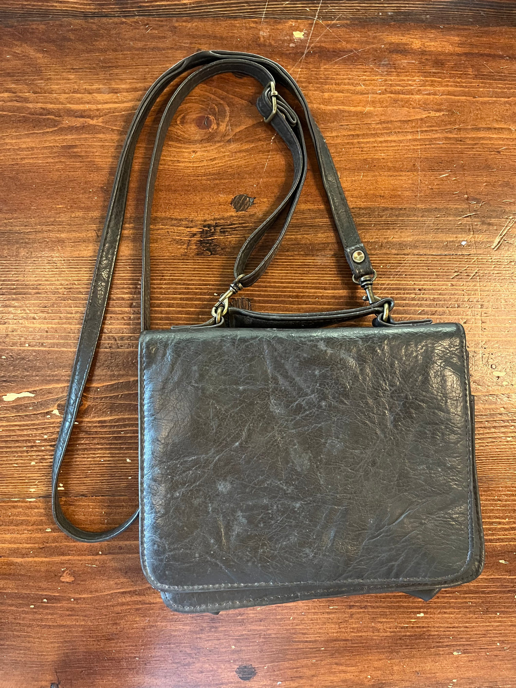 Black Leather Crossbody