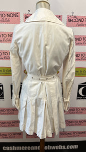 Grommet Accent White Trench Coat (Size S)
