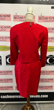 Load image into Gallery viewer, Vintage Eaton’s Cherry Red Wool Skirt &amp; Jacket Set (Size MP)
