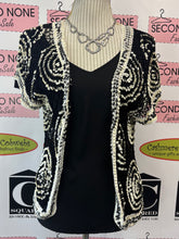 Load image into Gallery viewer, Vintage Sears Black V-Neck Blouse (Size 8/10)
