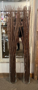 5ft Tall Stick Bundle in Slim Glass Vase (2 Available)