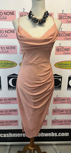 Bombshell Rose Gold Strappy Dress (Size L)