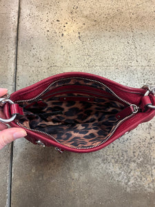 Red Leather Shoulder Bag