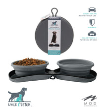 Load image into Gallery viewer, Dual Collapsible Travel Bowls (Only Teal Left!)
