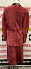 Load image into Gallery viewer, Vintage Red Leather &amp; Snake Skin Jacket &amp; Skirt Set (Size 10)

