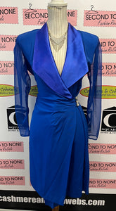 Vintage Joseph Ribkoff Creations Royal Blue Dress (Size 8)