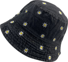 Load image into Gallery viewer, Denim Daisy Bucket Hats (2 Colours)
