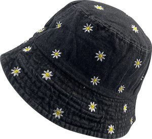 Denim Daisy Bucket Hats (2 Colours)