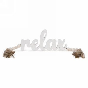 "RELAX" Tassel Decor