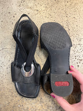 Load image into Gallery viewer, Rieker Antistress Black Leather Sandals (Size 6/EU 37)
