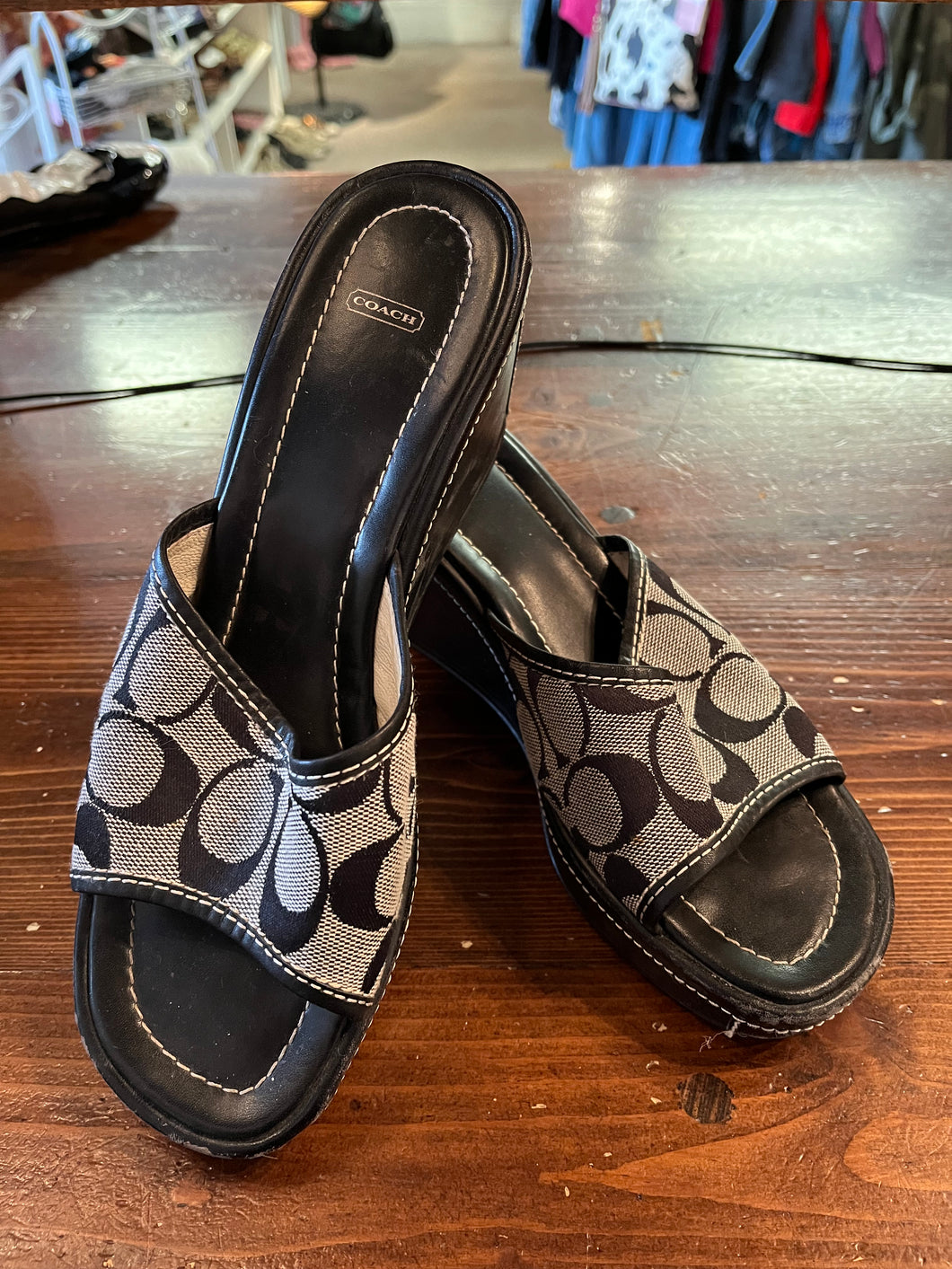 Coach Chunku Wedge Sandals (Size 8.5 - AS IS)