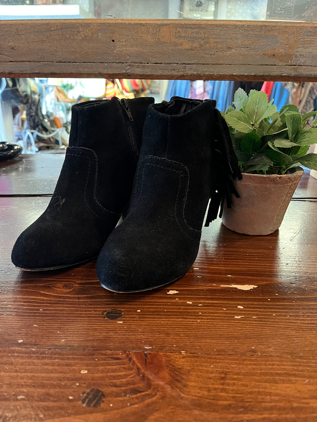 Fringe Ankle Boots (Size 6.5/7)