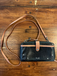 The Sak Black and Brown Leather Crossbody