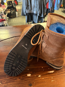 Suede Tan Ankle Combat Boots (Size 40/9)