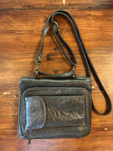 Black Leather Crossbody