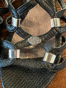 Harley Davidson Strappy Black Sandals (Size 8.5)