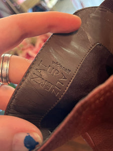 Naturalizer Wide Calf Brown Leather Riding Boots (Size 7.5)