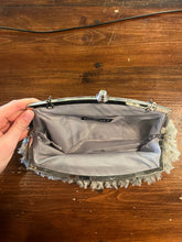 Load image into Gallery viewer, Vintage Ruffled Grey Evening Clutch
