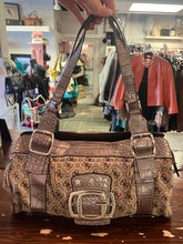 Load image into Gallery viewer, Vintage Monogram and Snakeskin Guess Purse
