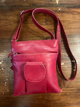 Load image into Gallery viewer, Red Leather Crossbody Purse
